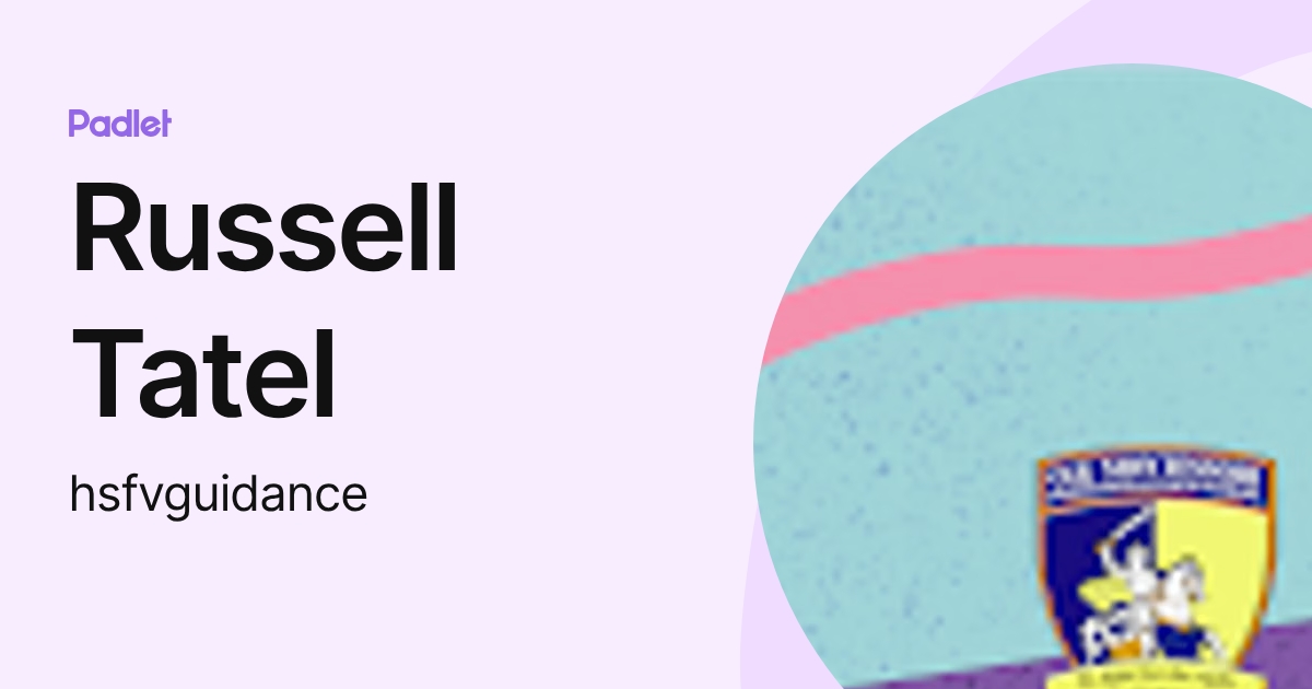 Russell Tatel (hsfvguidance) profile | Padlet
