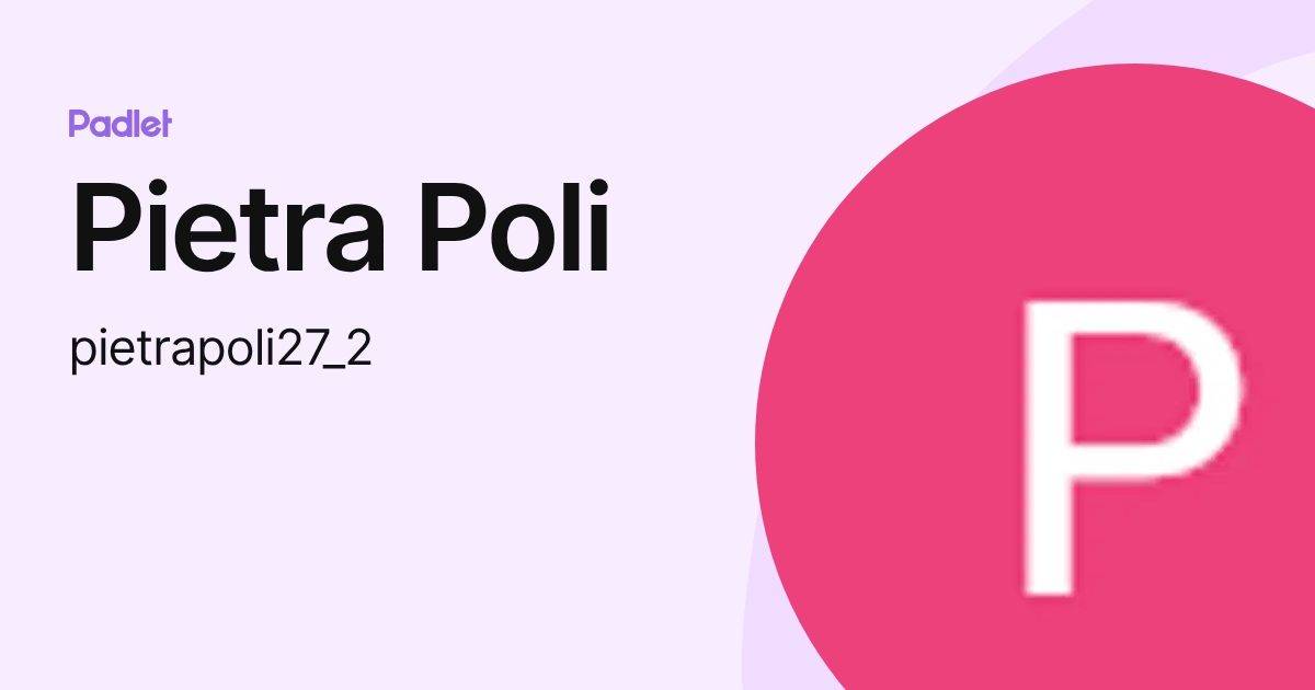 Pietra Poli (pietrapoli27_2) profile | Padlet