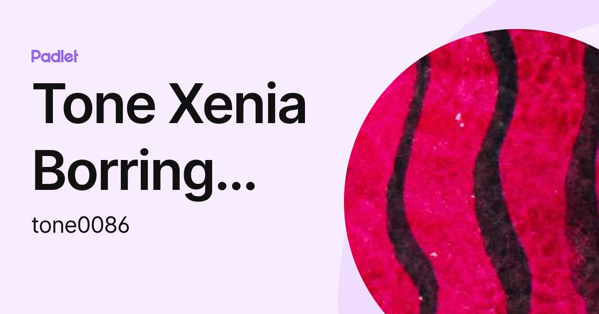 Tone Xenia Borring Petersen 2015f (tone0086) profile | Padlet