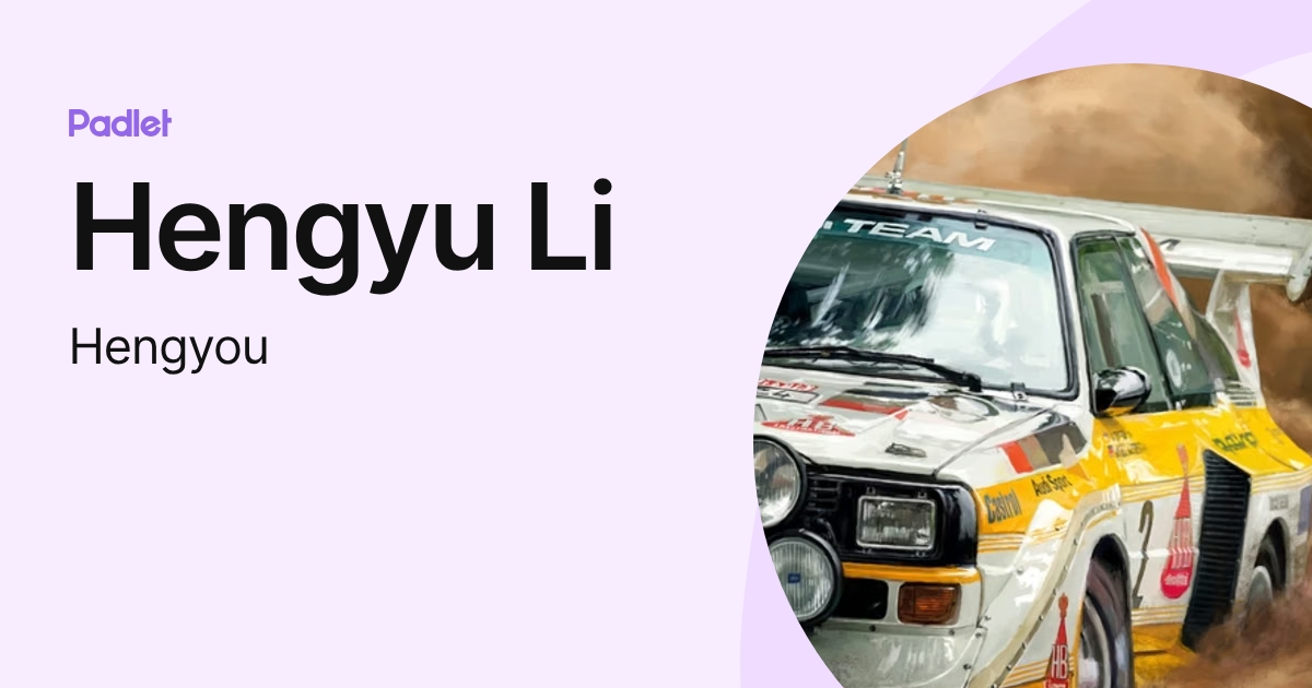 Hengyu Li (Hengyou) profile | Padlet