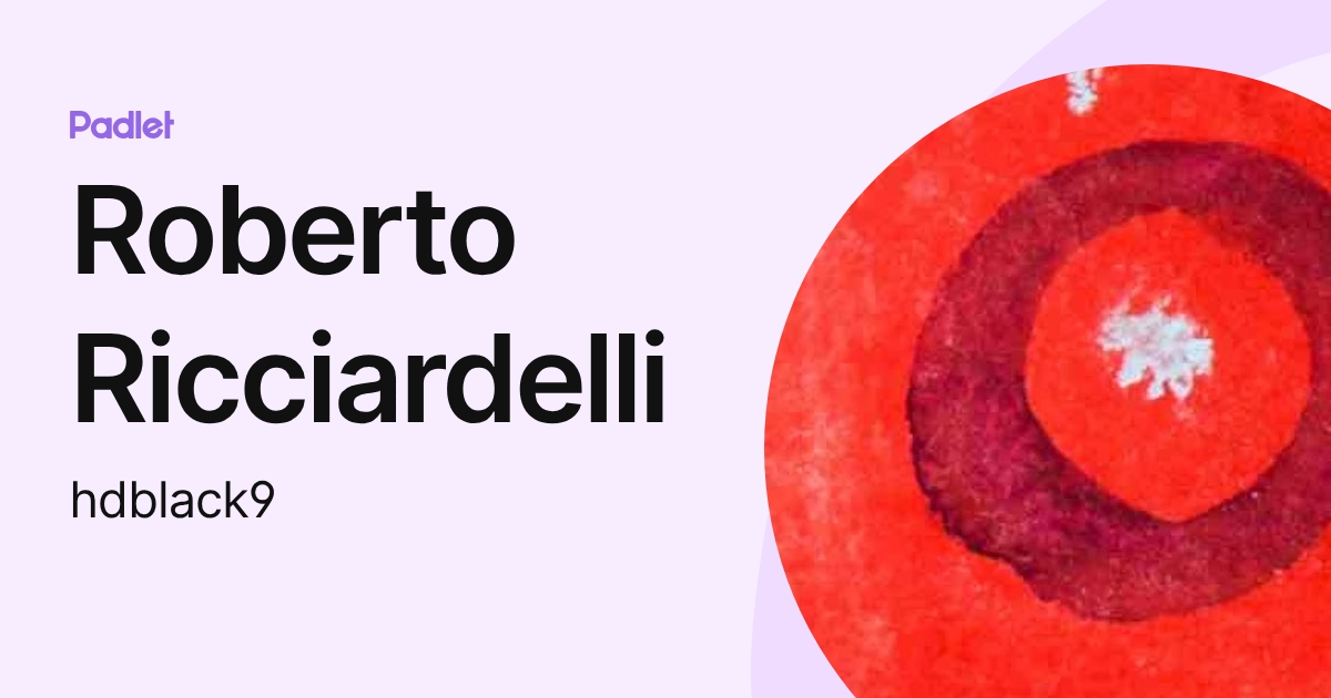 Roberto Ricciardelli (hdblack9) profile | Padlet