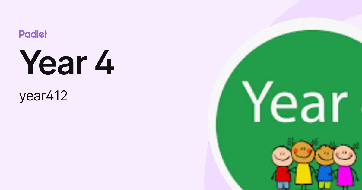 Year 4 (year412) profile | Padlet