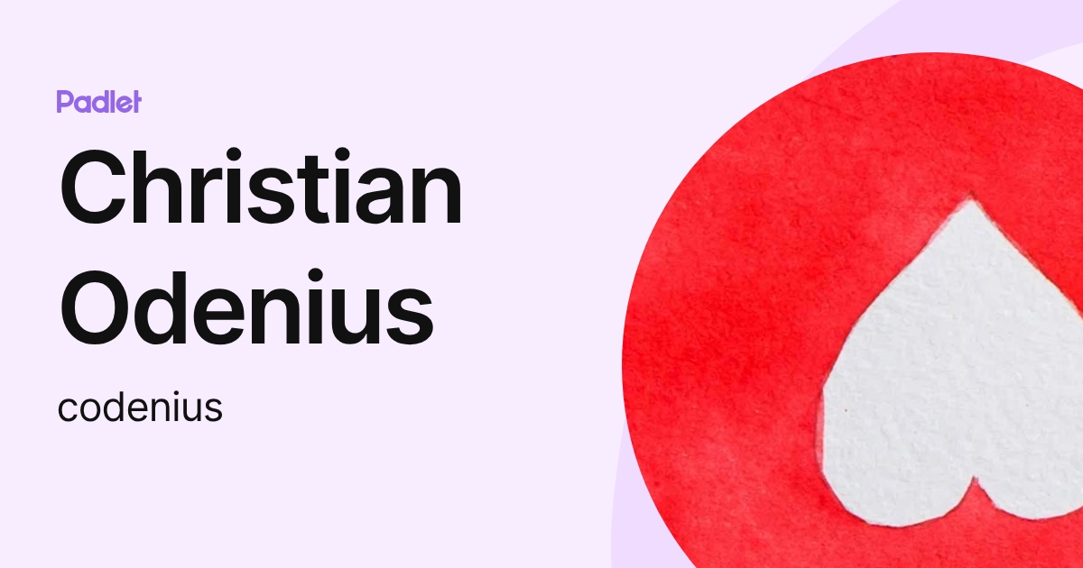 Codenius Christian Odenius (codenius) profile | Padlet