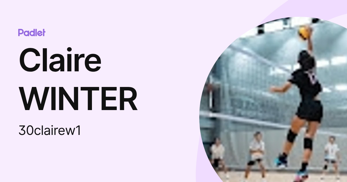 Claire WINTER (30clairew) profile | Padlet