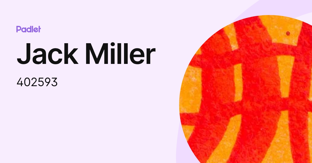 Jack Miller (402593) profile | Padlet