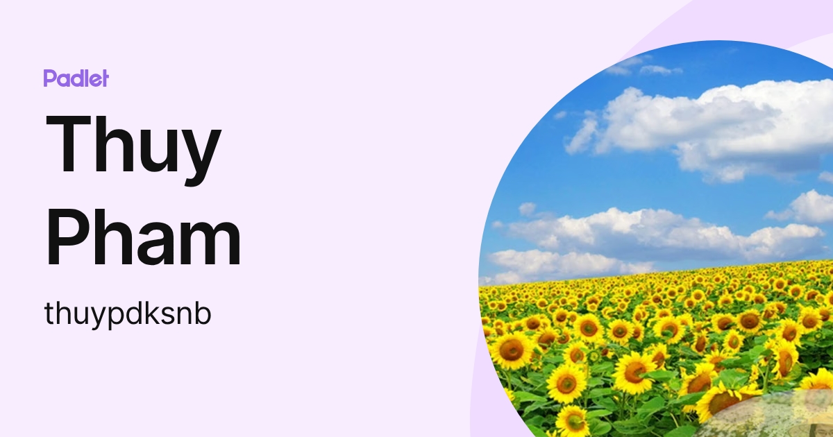 Thuy Pham (thuypdksnb) profile | Padlet