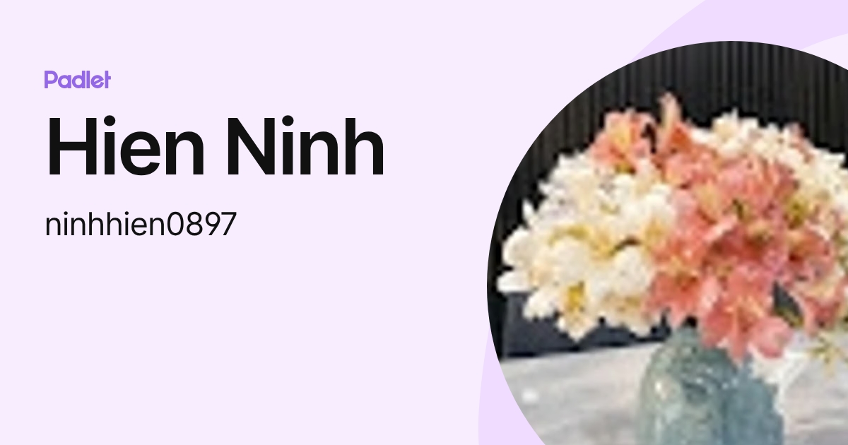 Hien Ninh (ninhhien0897) profile | Padlet