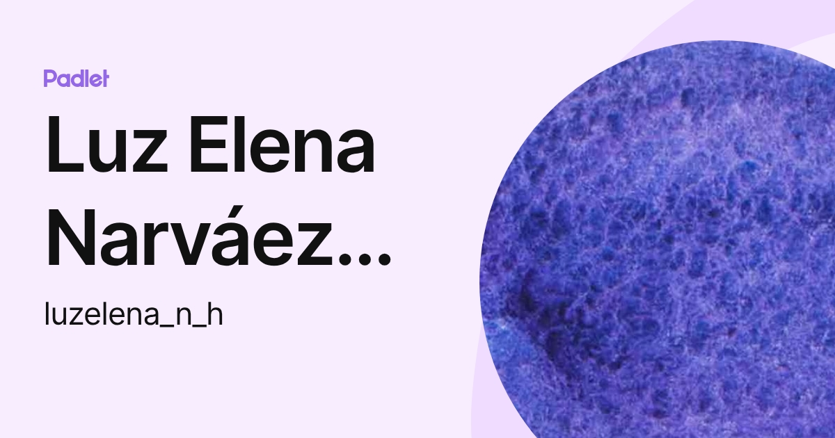 Luz Elena Narváez Hernández (luzelena_n_h) profile | Padlet