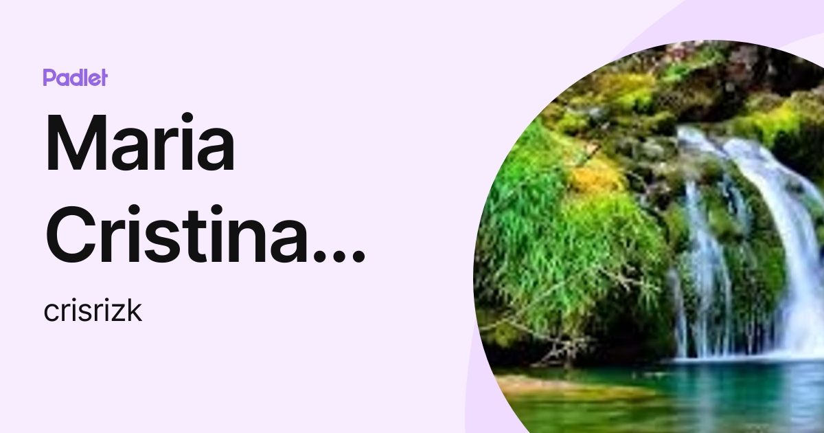 Maria Cristina Rizk (crisrizk) profile | Padlet