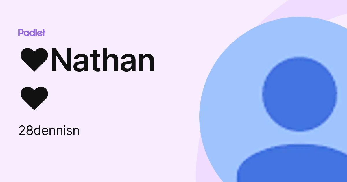 Nathan (28dennisn) profile | Padlet