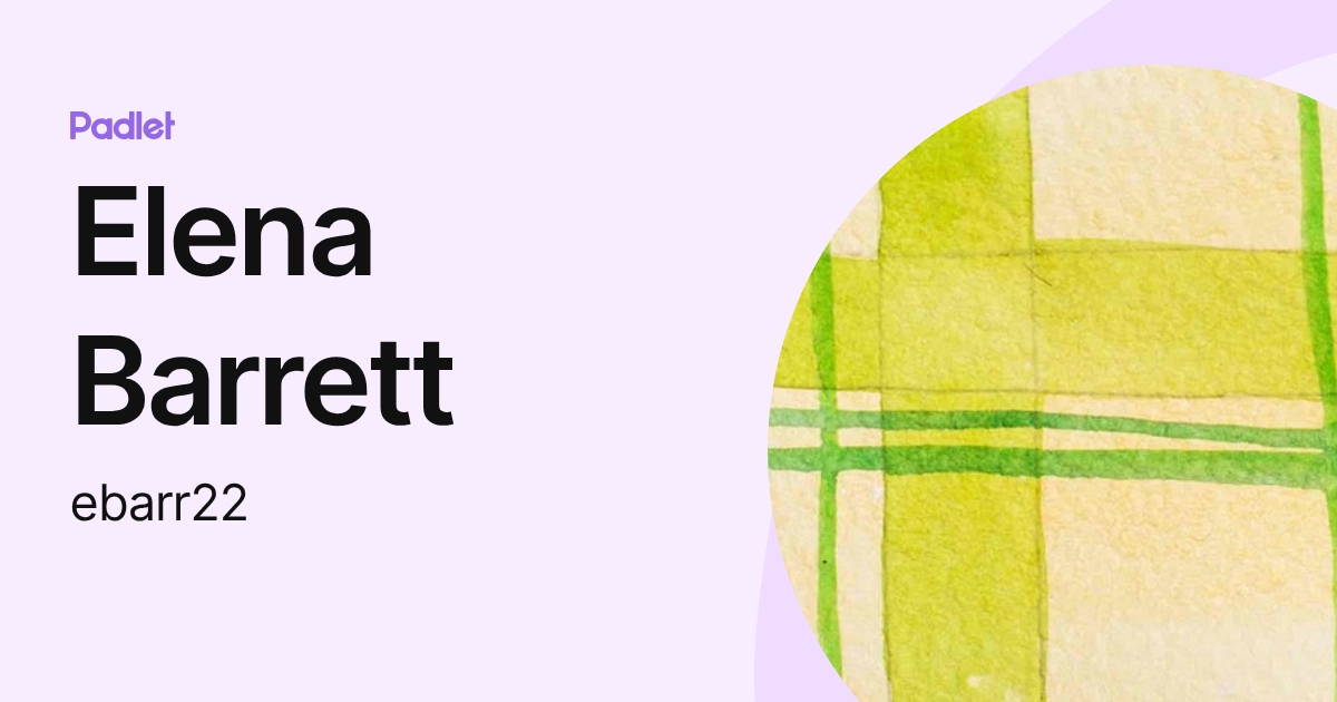Elena Barrett (ebarr22) profile | Padlet