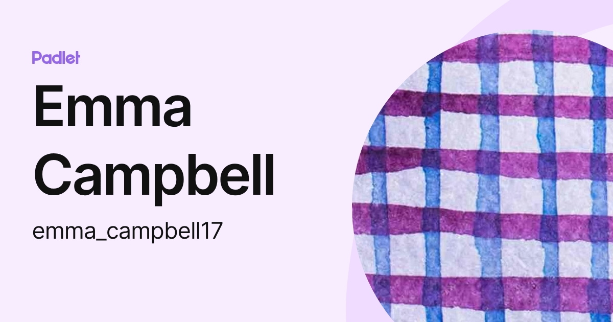 Emma Campbell (emma_campbell17) profile | Padlet