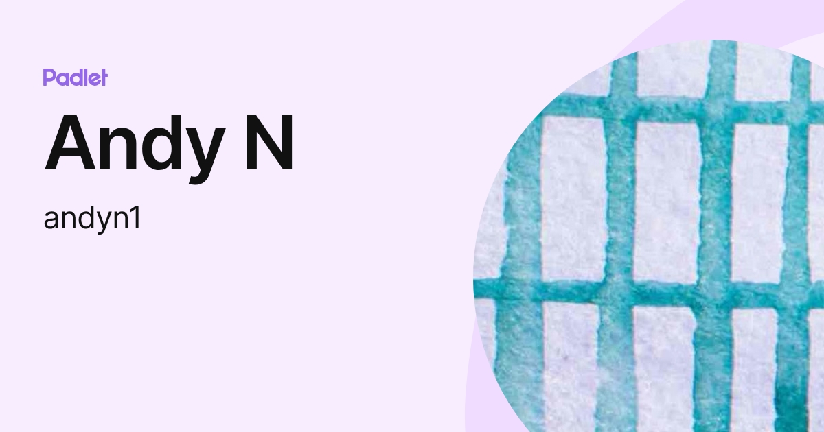 Andy N (andyn1) profile | Padlet