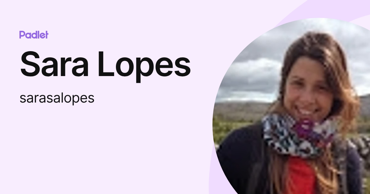 Sara Lopes (sarasalopes) profile | Padlet