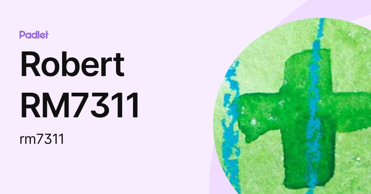 Robert RM7311 (rm7311) profile | Padlet