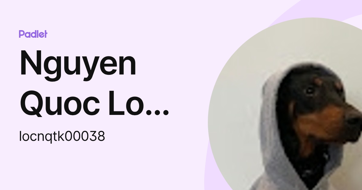Nguyen Quoc Loc (FPL TN) (locnqtk00038) profile | Padlet