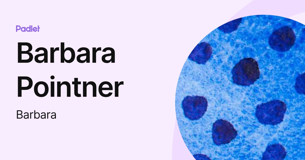 Barbara Pointner (Barbara) profile | Padlet