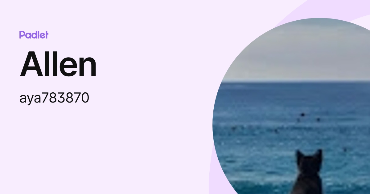 Allen (aya783870) profile | Padlet