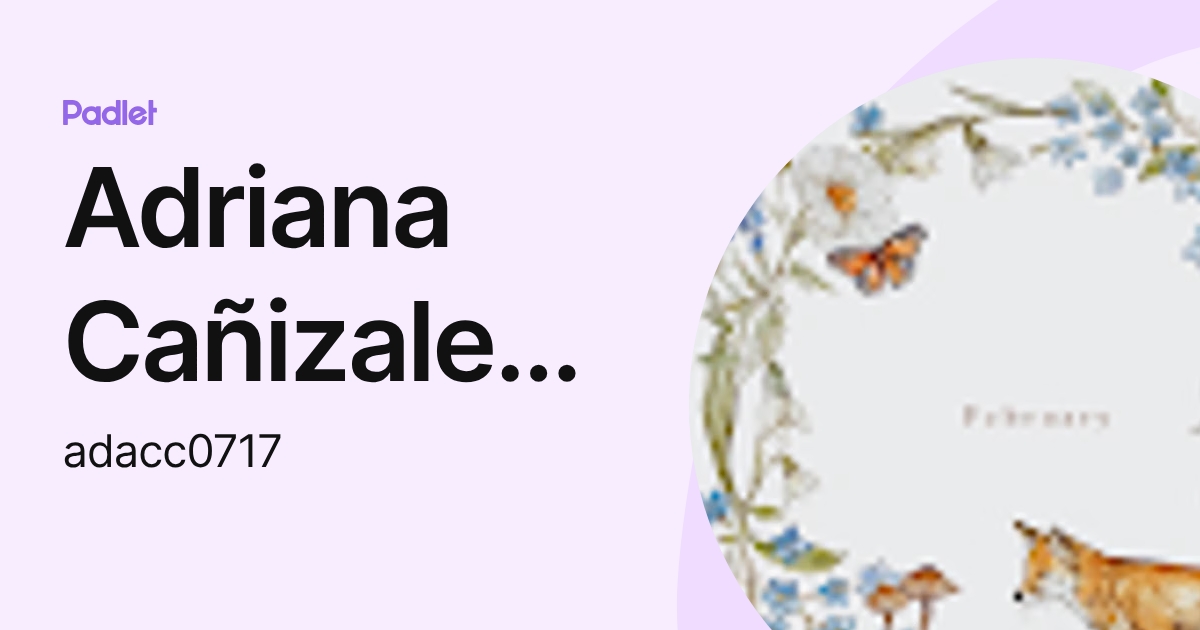 Adriana Cañizales Castro (adacc0717) profile | Padlet