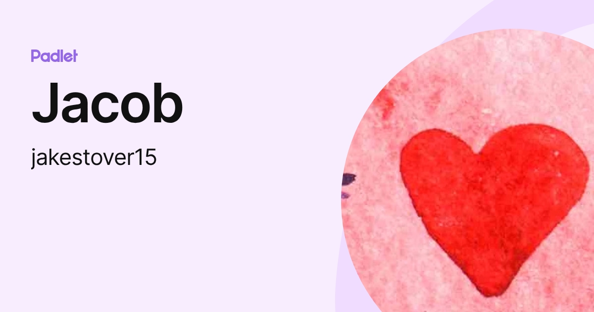 Jacob (jakestover15) profile | Padlet