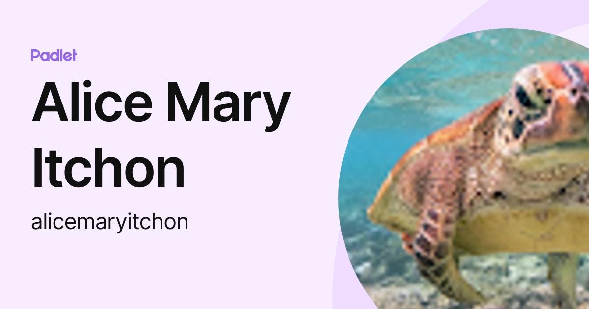 Alice Mary Itchon (alicemaryitchon) profile | Padlet