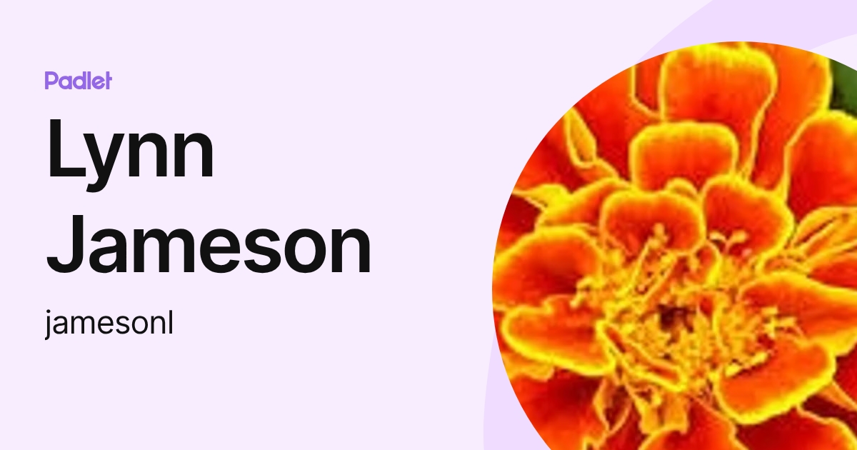 Lynn Jameson (jamesonl) profile | Padlet