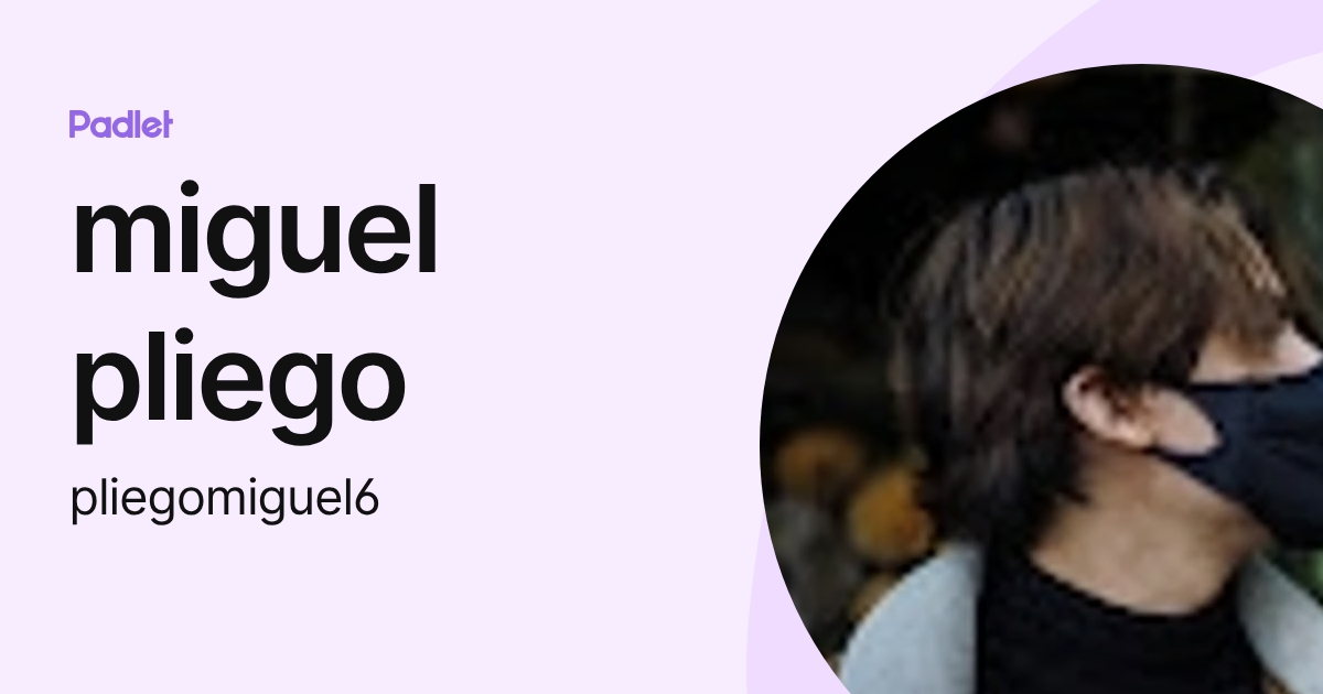 miguel pliego (pliegomiguel6) profile | Padlet
