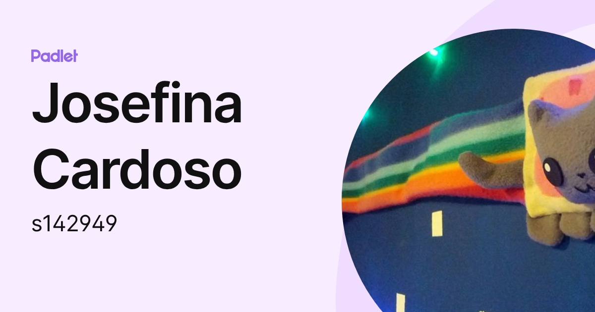Josefina Cardoso (s142949) profile | Padlet