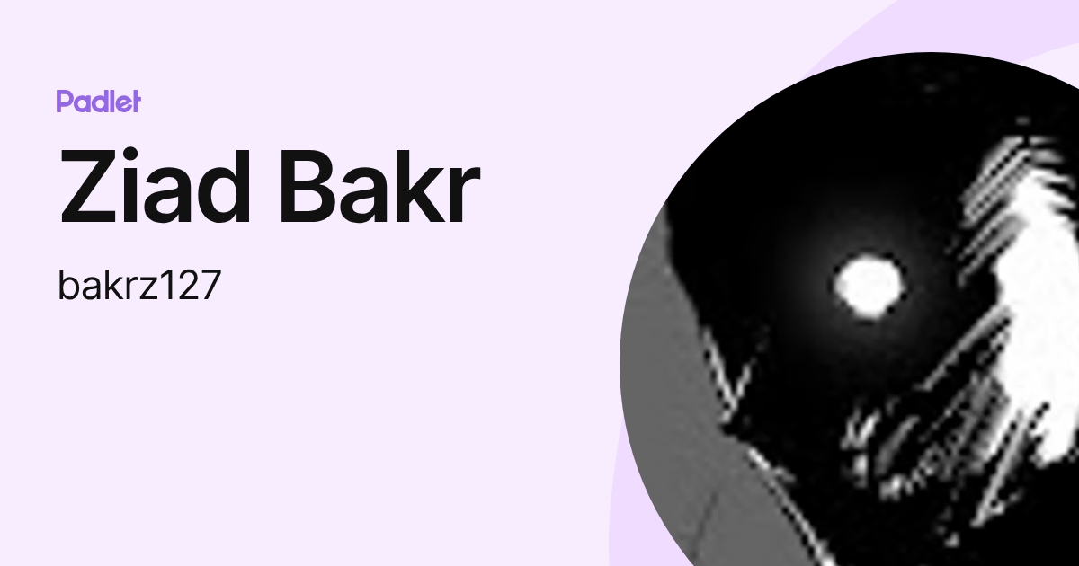 Ziad Bakr (bakrz127) profile | Padlet
