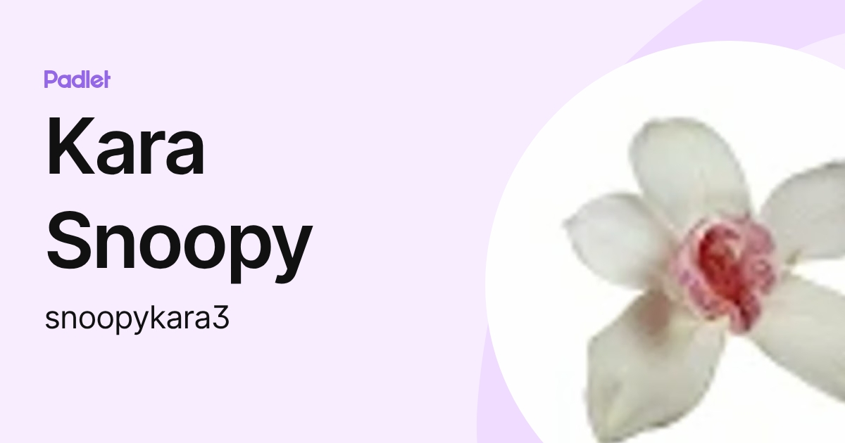 Kara Snoopy (snoopykara3) profile | Padlet