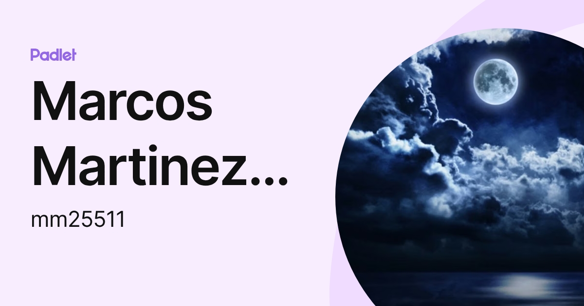 Marcos Martinez-Gonzalez (mm25511) profile | Padlet