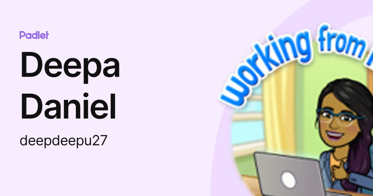 Deepa Daniel (deepdeepu27) profile | Padlet