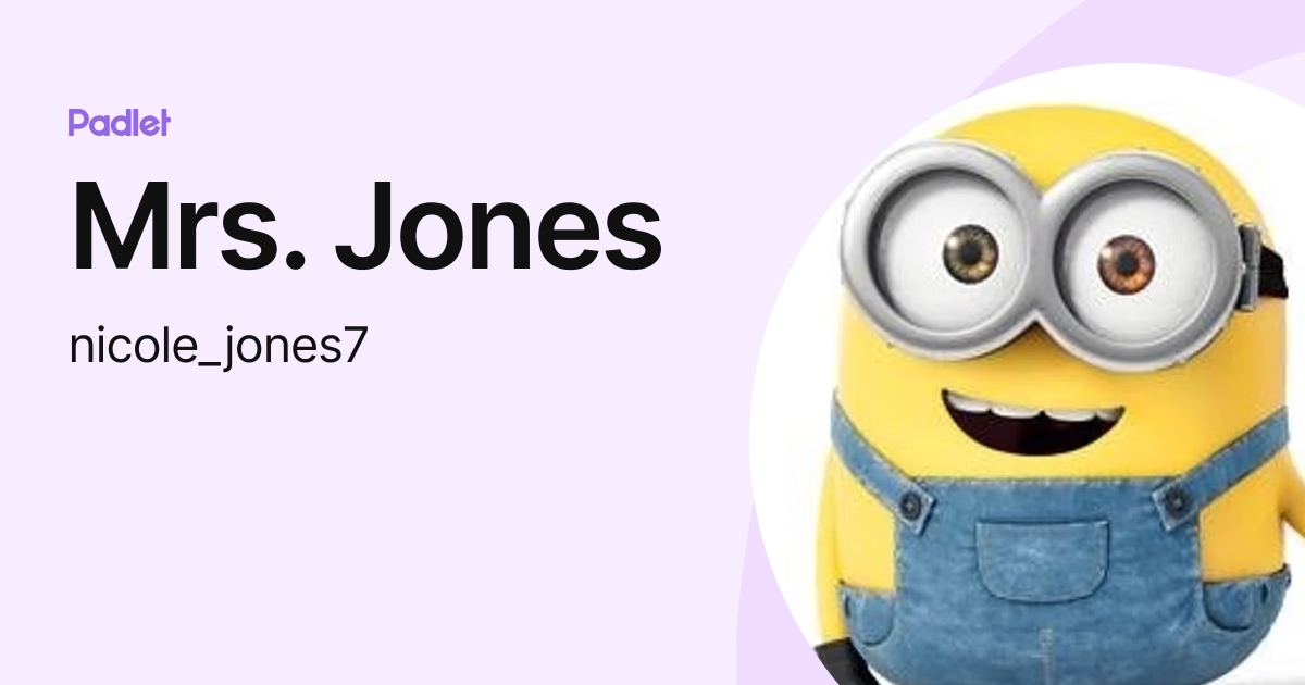 Mrs Jones Nicole Jones7 Profile Padlet