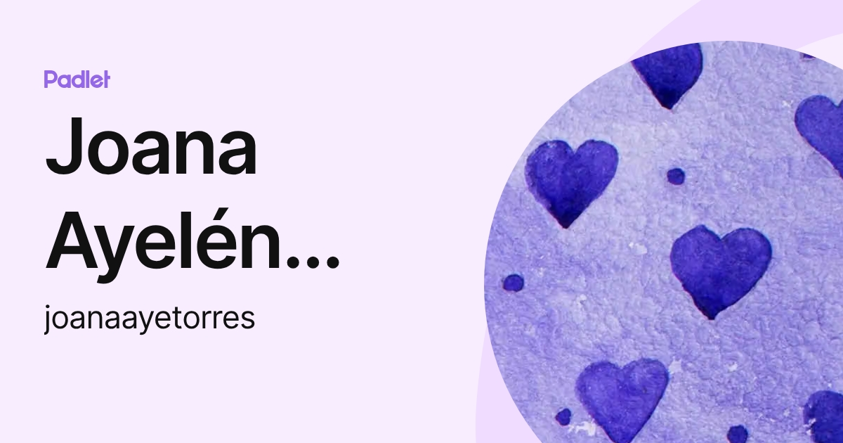Joana Ayelén Torres (joanaayetorres) profile | Padlet