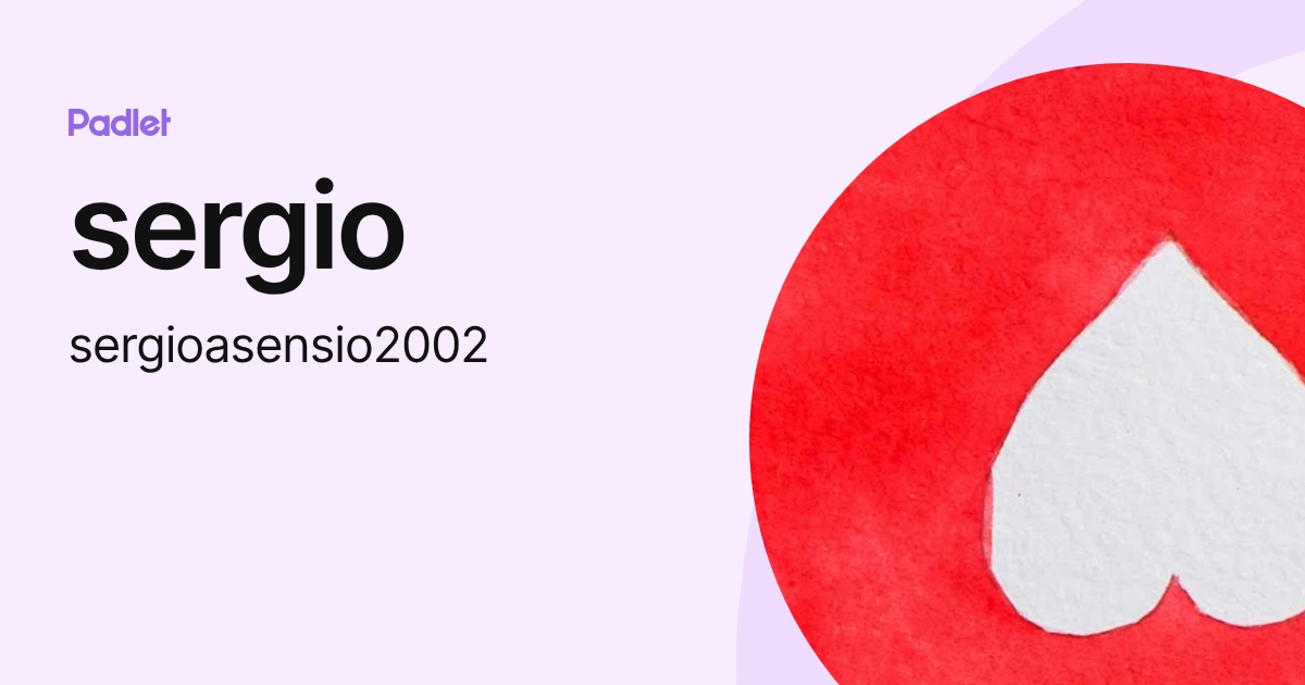 sergio (sergioasensio2002) profile | Padlet
