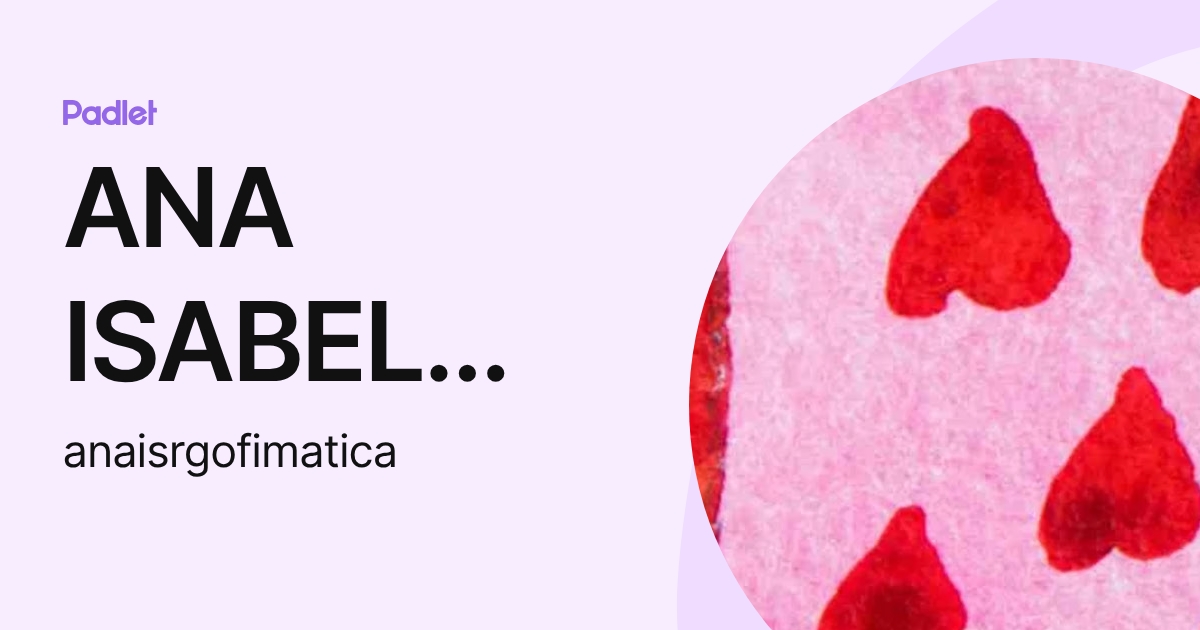 ANA ISABEL RODRIGUEZ (anaisrgofimatica) profile | Padlet