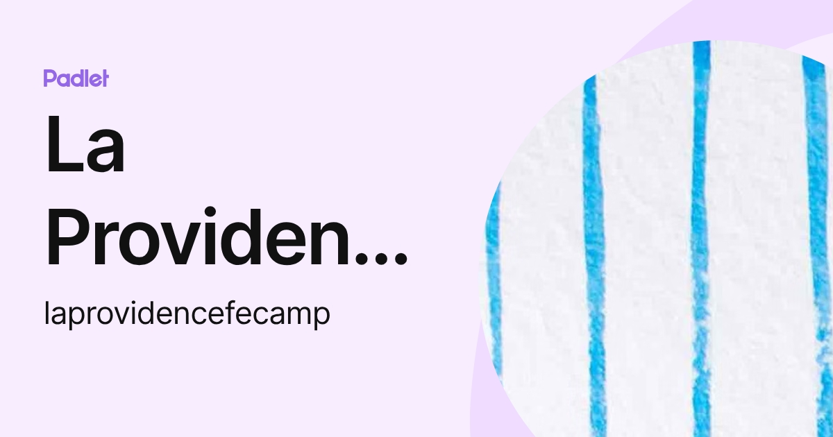 La Providence (laprovidencefecamp) profile | Padlet
