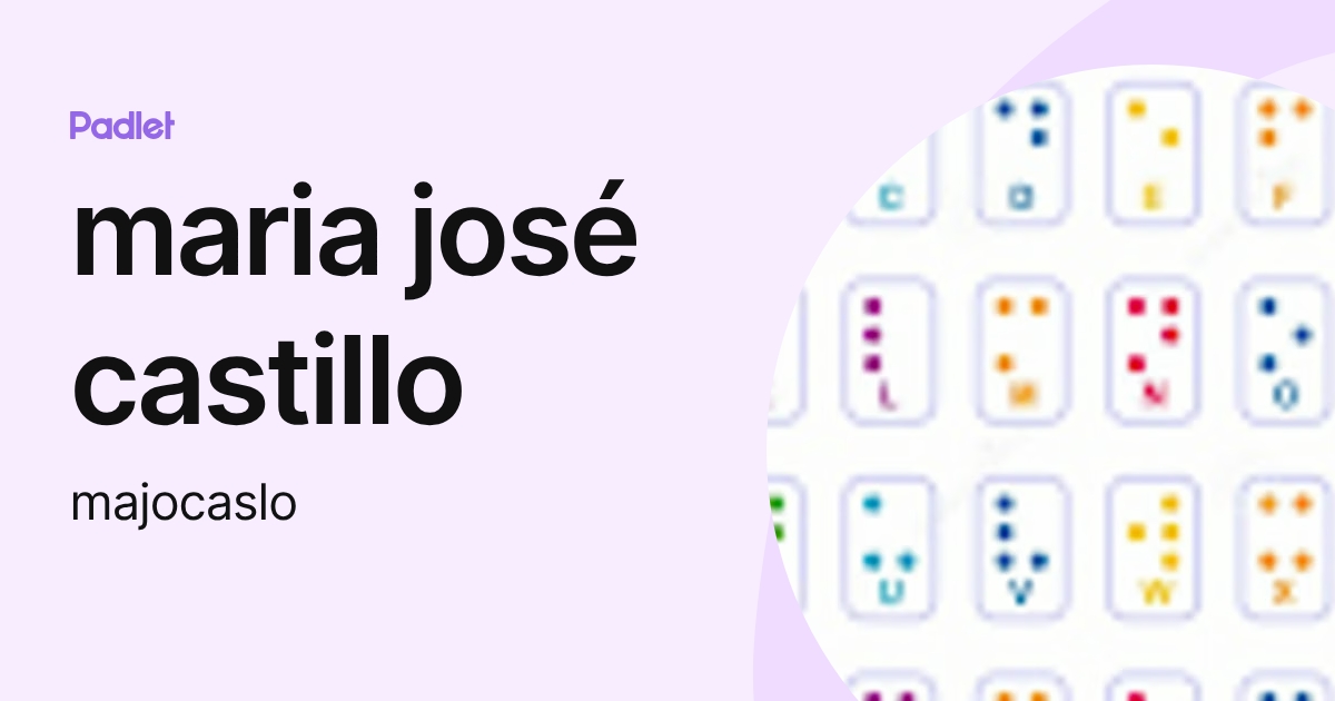maria josé castillo (majocaslo) profile | Padlet