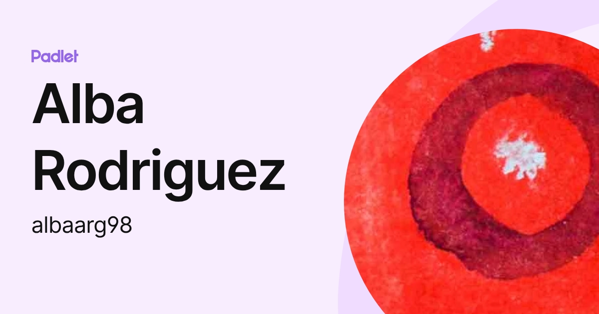 Alba Rodriguez (albaarg98) profile | Padlet