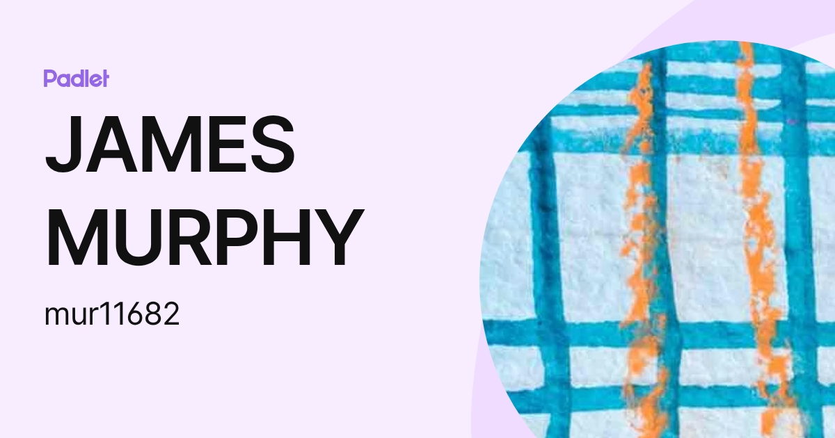 JAMES MURPHY (mur11682) profile | Padlet