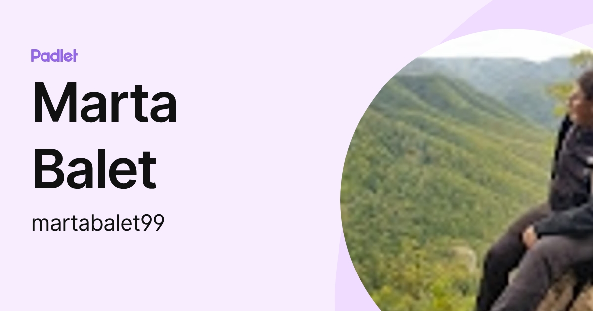 Marta Balet (martabalet99) profile | Padlet
