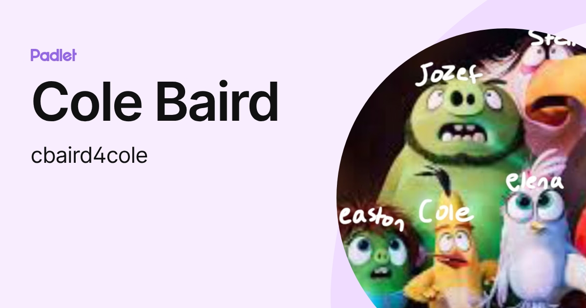 Cole Baird (cbaird4cole) profile | Padlet