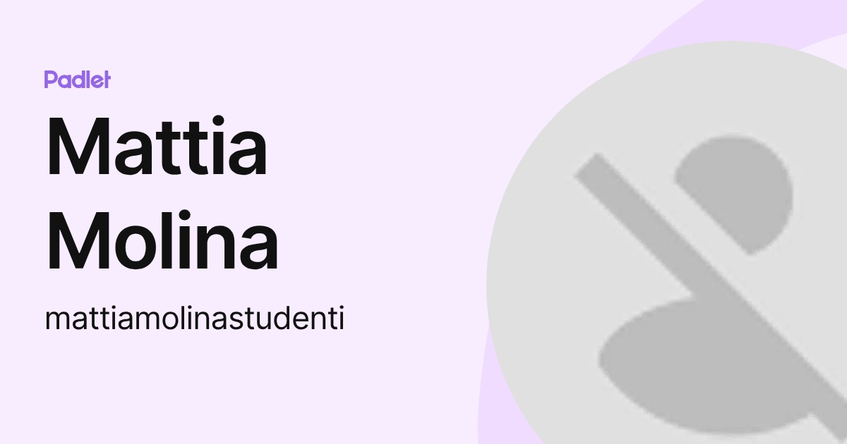 Mattia Molina (mattiamolinastudenti) profile | Padlet
