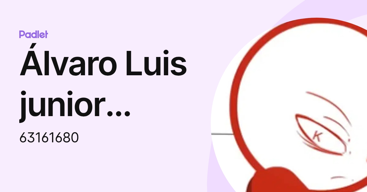 Álvaro Luis junior Sanchez Barrantes (63161680) profile | Padlet