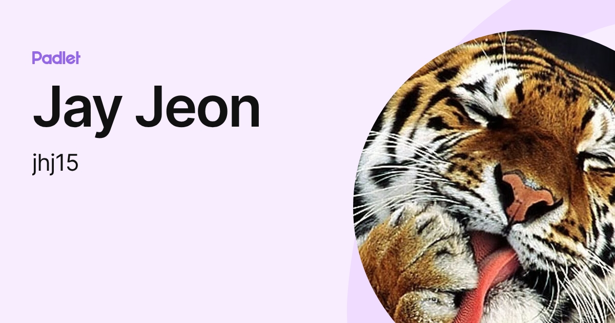 Jay Jeon (jhj15) profile | Padlet