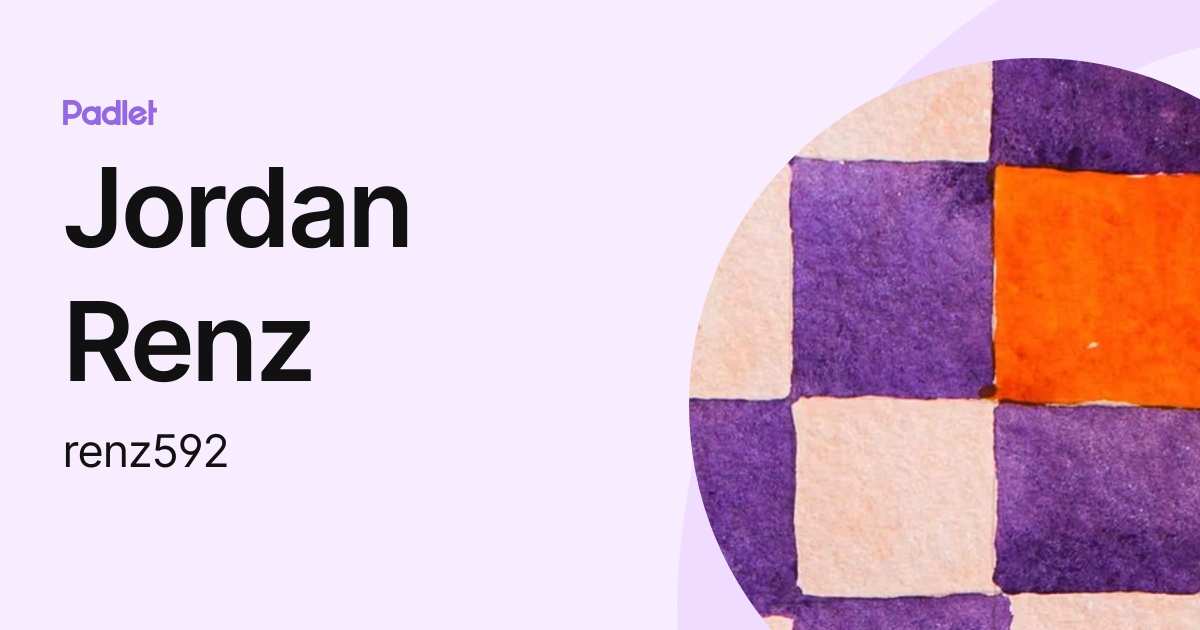 Jordan Renz (renz592) profile | Padlet