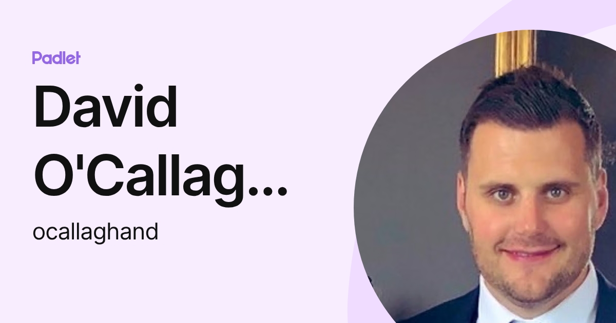 David O'Callaghan (ocallaghand) profile | Padlet