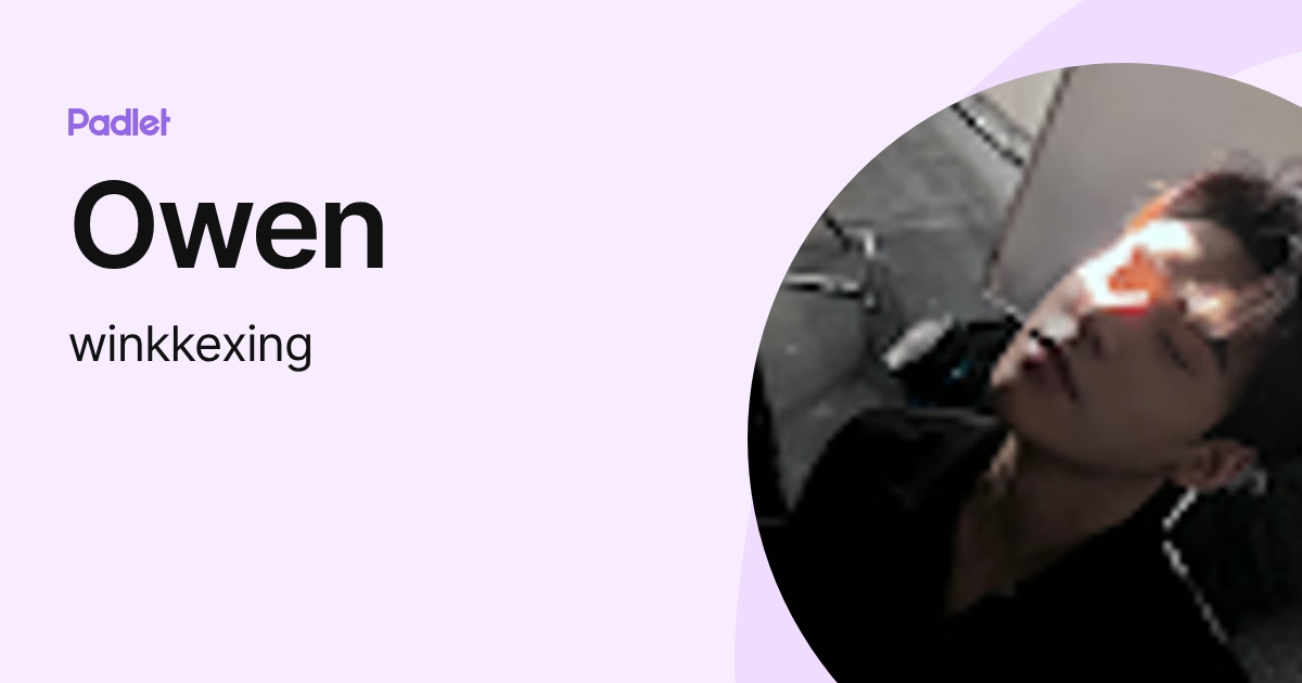 Owen (winkkexing) profile | Padlet