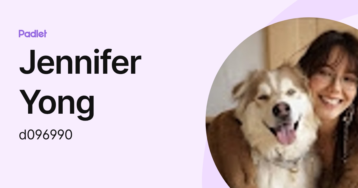 Jennifer Yong (d096990) profile | Padlet