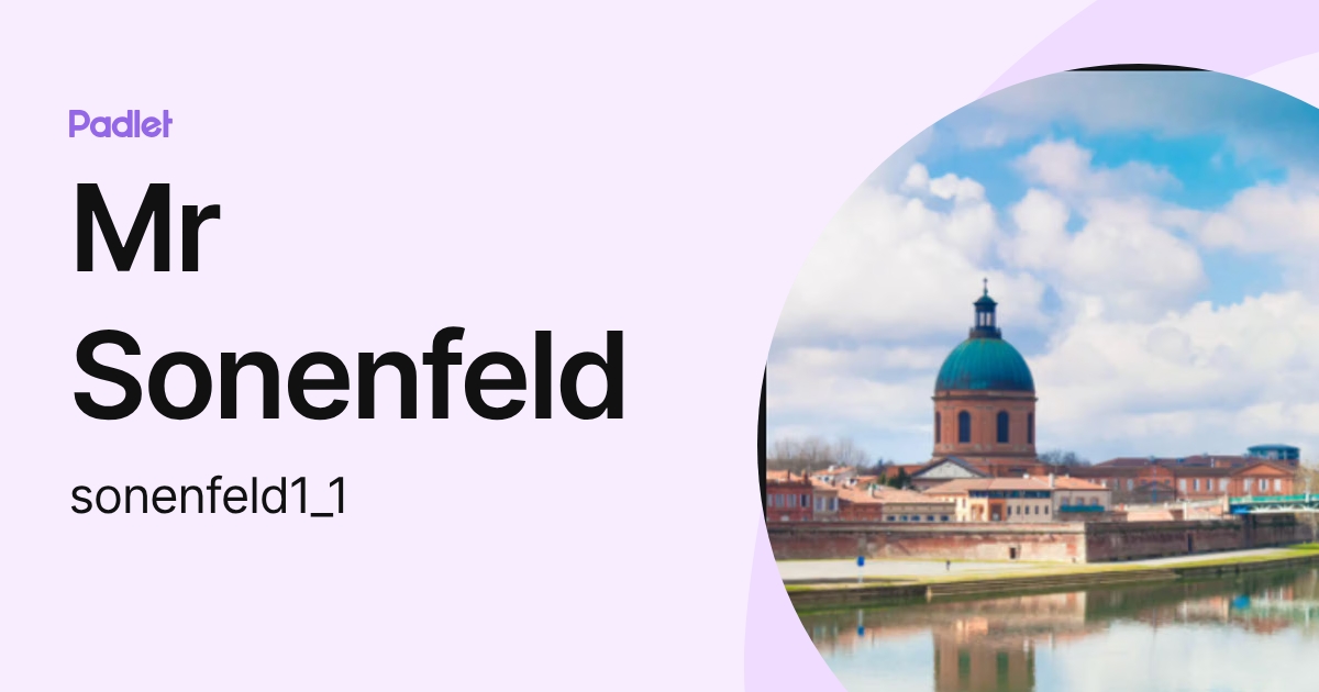 Mr Sonenfeld (sonenfeld1_1) profile | Padlet